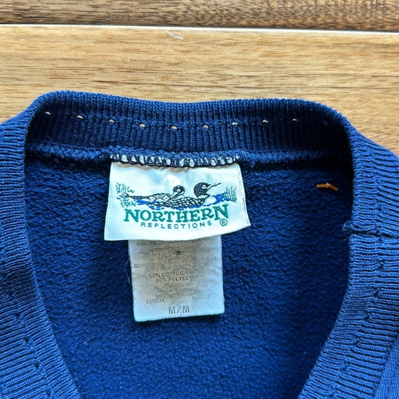 Vtg Northern Reflections sweatshirt with pointelle collar and cuffs - Picture 3 of 5